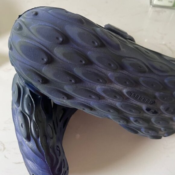 The Merrell Hydro Moc Slip On Dark Blue/Black Waterproof Shoes - Picture 4 of 9